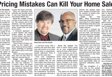 Photo of Pricing Mistakes Can Kill Your Home Sale